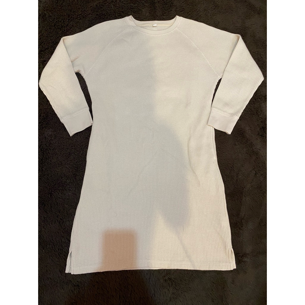 Uniqlo Kids Waffle Dress Cream | Dress Anak Uniqlo Original