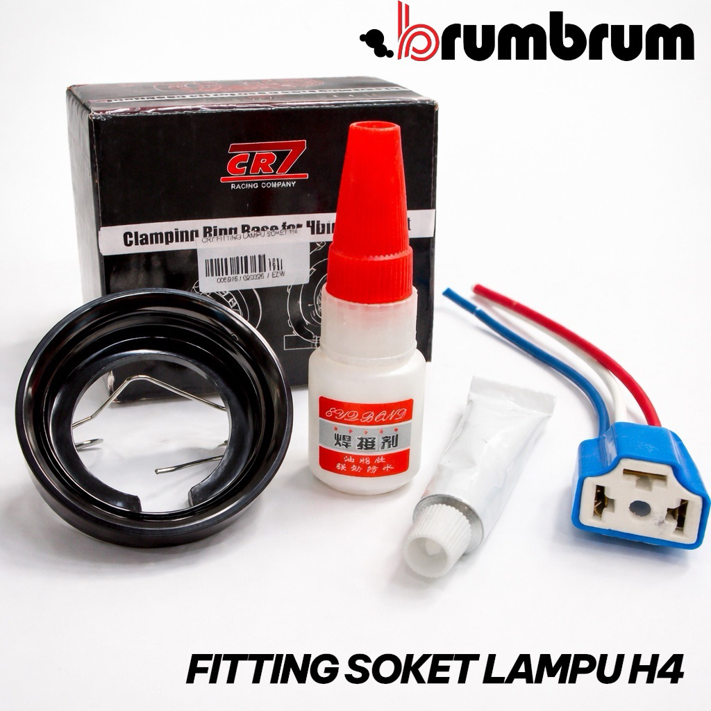 CR7 - Fitting Lampu Socket H4 LAMPU MOTOR