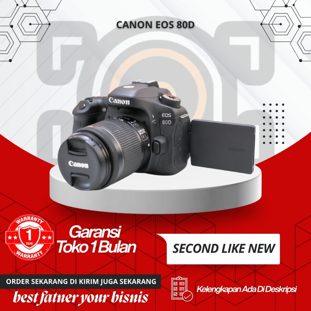 CANON EOS 80D SUDAH WIFI BODY LENSA FULLSET MURAH