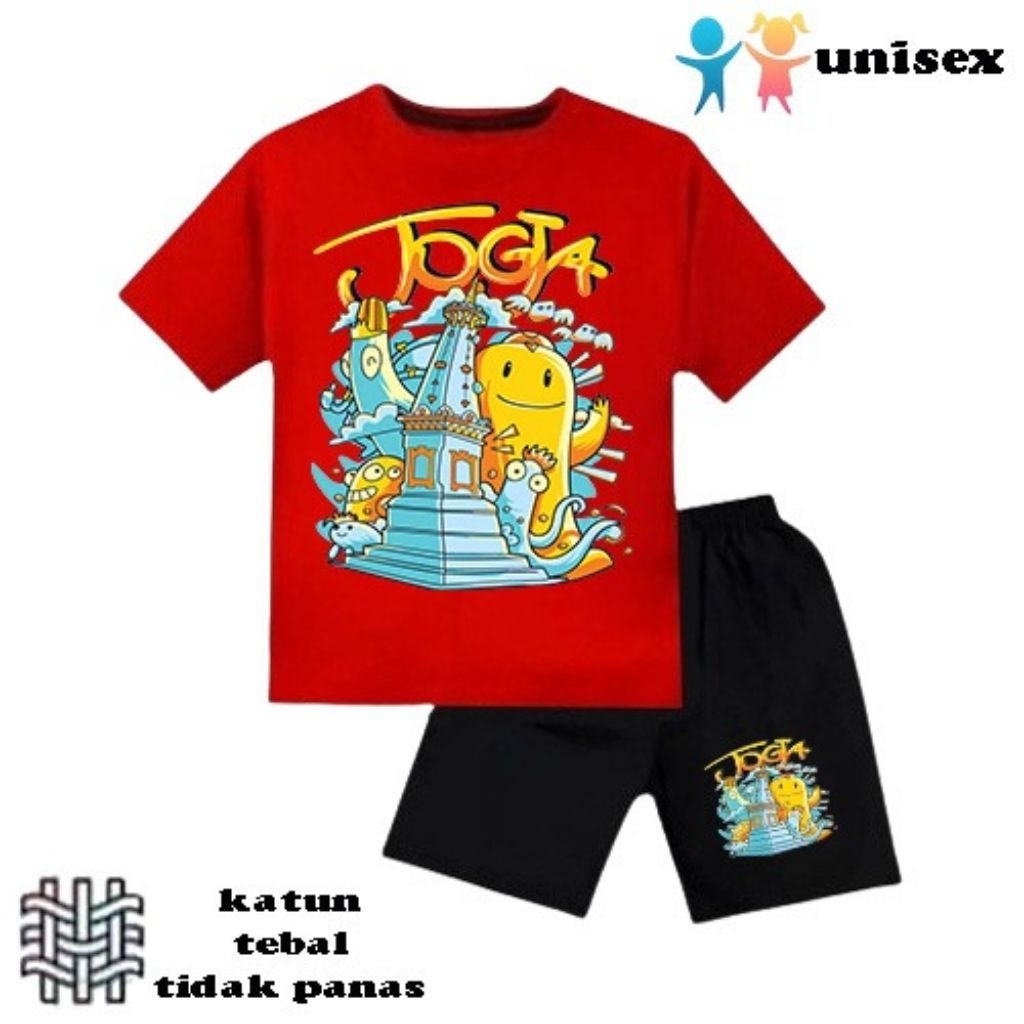 setelan baju anak laki-laki perempuan baju kaos anak laki-laki perempuan motif jogja tradisional mal
