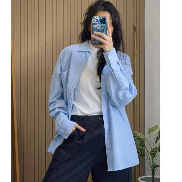 Kemeja lengan panjang The D. Land - Kemeja panjang wanita pria - unisex