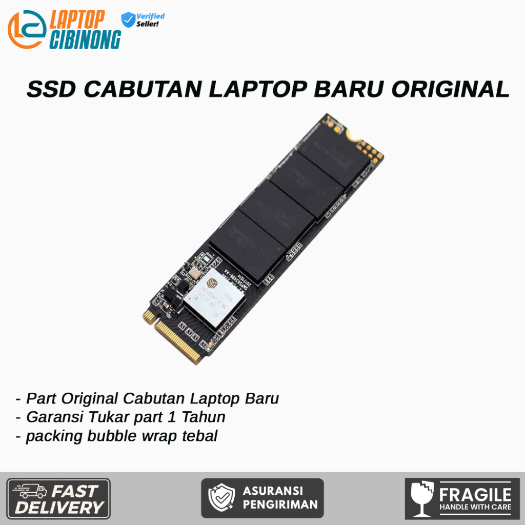 SSD 256GB/128GB M.2 PCIe NVMe 2280 2242 2230 Solid State Drive Cabutan Laptop Baru - Garansi 1 Tahun