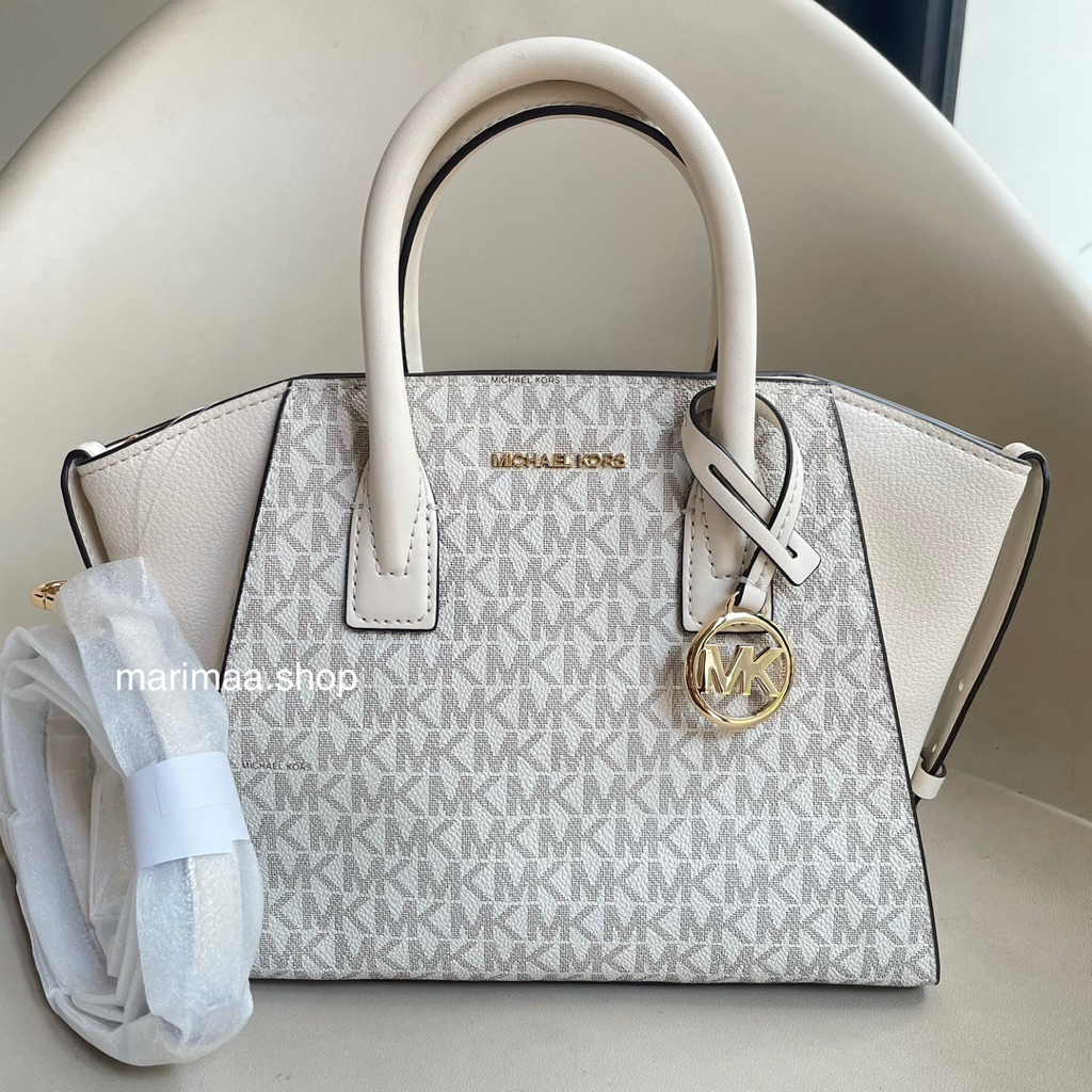 Tas mk avril small signature vanilla satchel crossbody bag