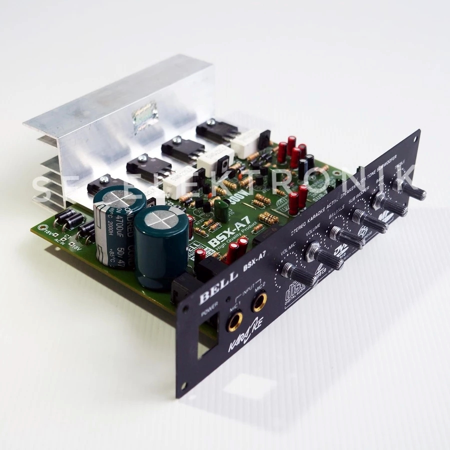 Kit Power Amplifier Speaker Aktif 300Watt Stereo Mic Subwoofer BSX-A7
