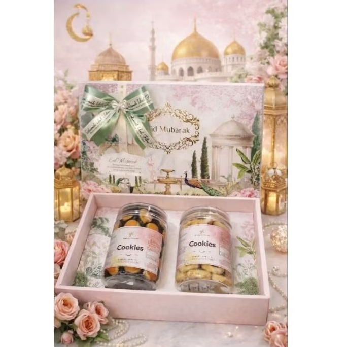 Hampers Lebaran Mini 3 Toples Kue Kering Premium | Parcel Lebaran Gift Box Exclusive