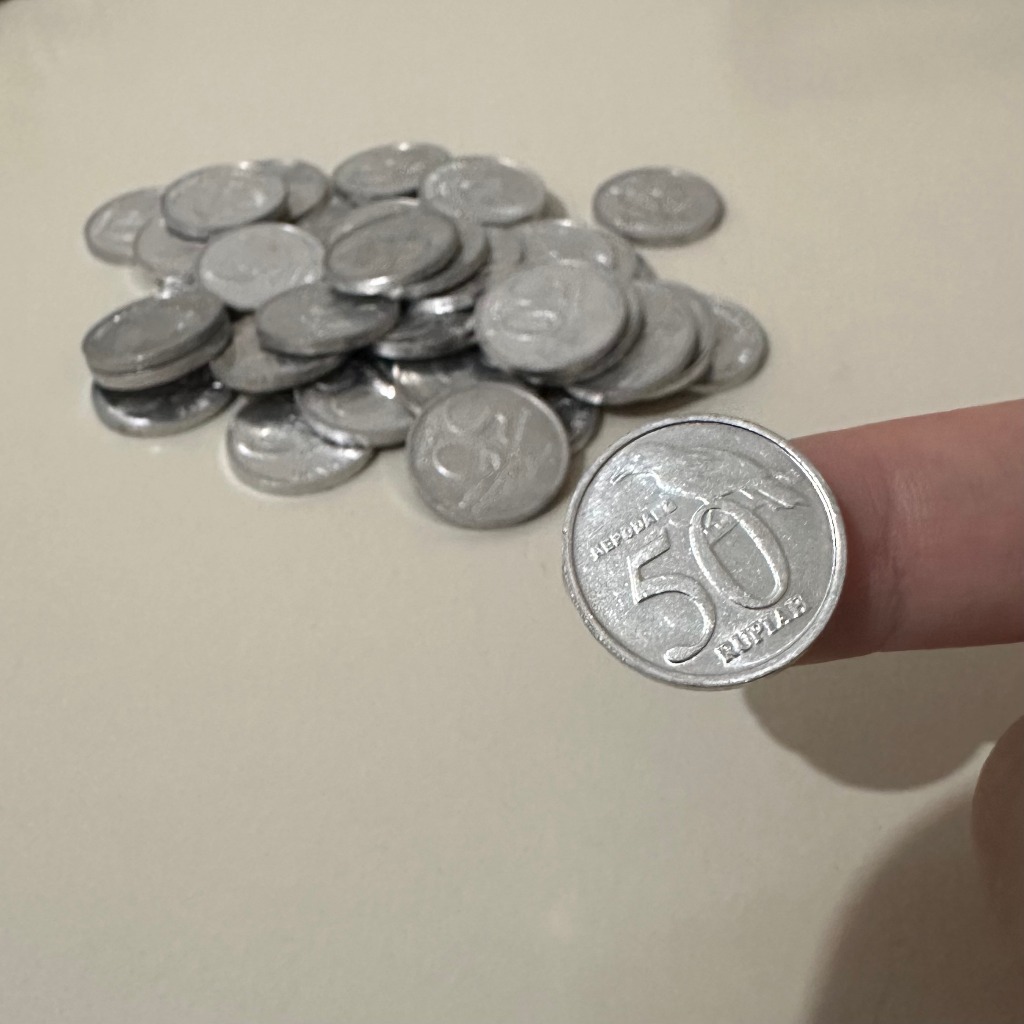 uang kuno 50 Rupiah Kepodang tahun random uang kuno uang koleksi uang mahar