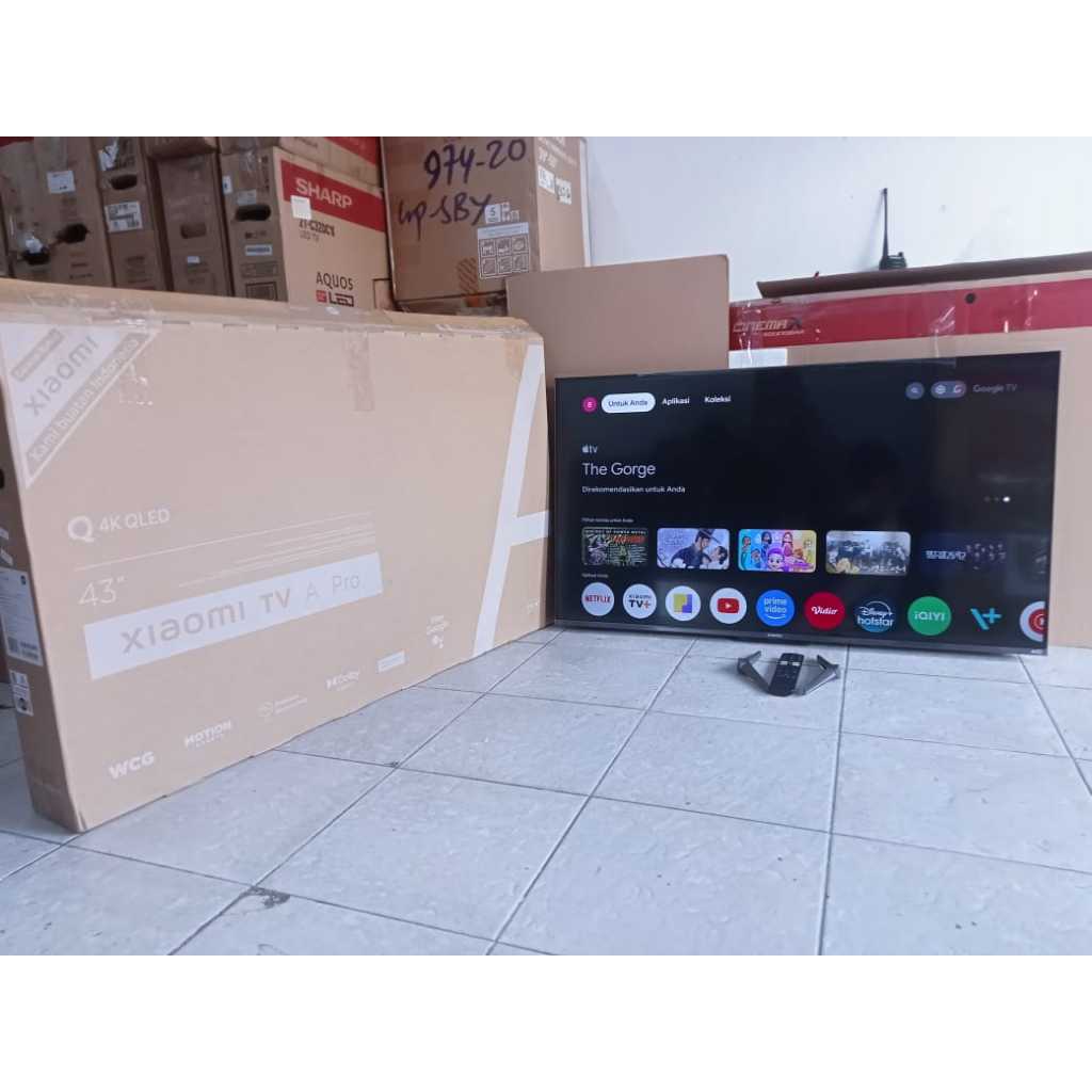 TV QLED XIAOMI 43IN 4K GOOGLE TV YOUTUBE DIGITAL TV KONDISI BEKAS PEMAKAIAN 6631F