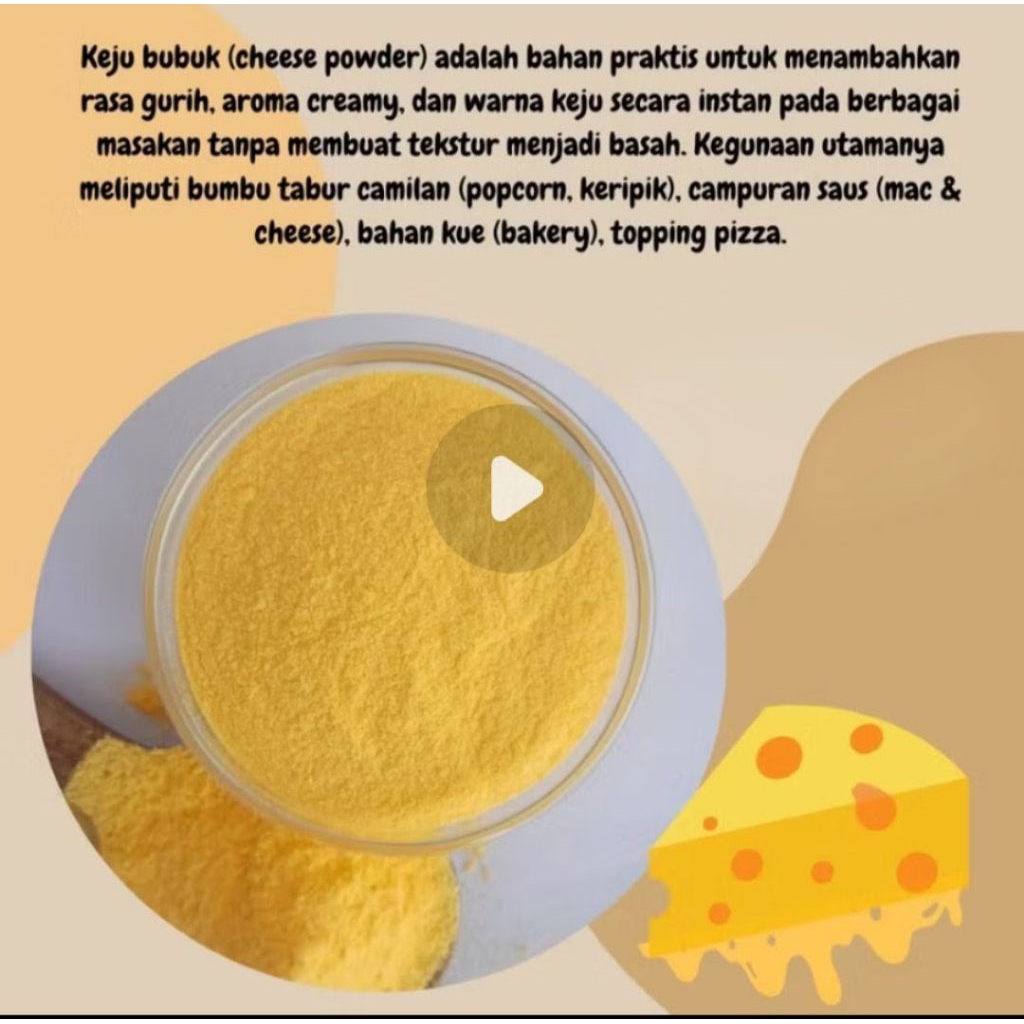 Keju Bubuk /Cheese Powder Kerry Repack 100gr/250gr/500gr