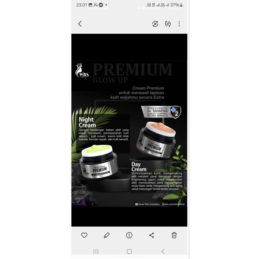 Ecer Wbs Premium Day & Night cream