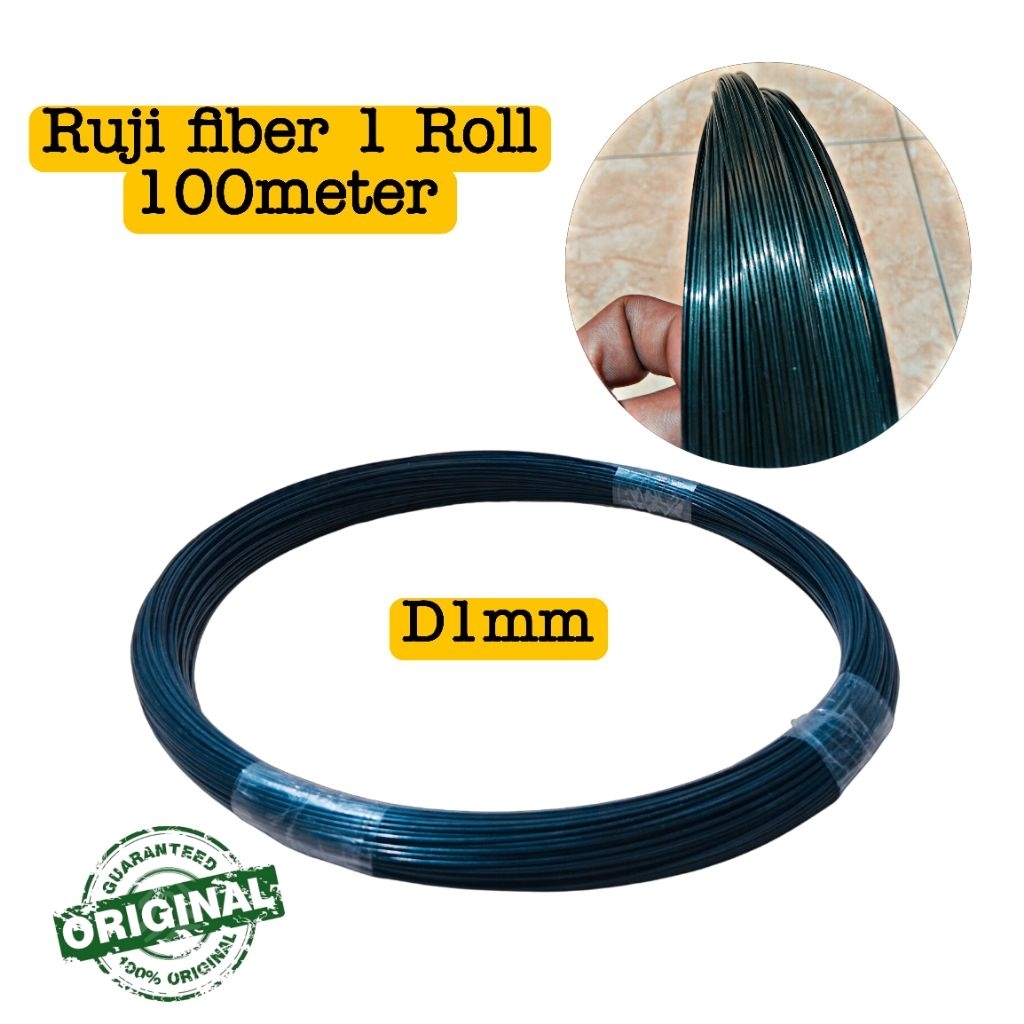 Ruji fiber sangkar | layang layang jeruji fiber warna hitam black ukuran 1mm-1,3mm-1,5mm panjang 100