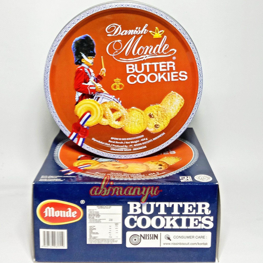 MONDE BUTTER COOKIES BISCUIT 454 gram kaleng
