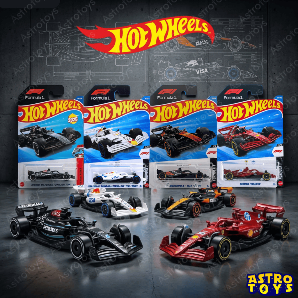 Hot Wheels F1 Formula One Series / Mercedes , Ferrari , Mclaren , Oracle