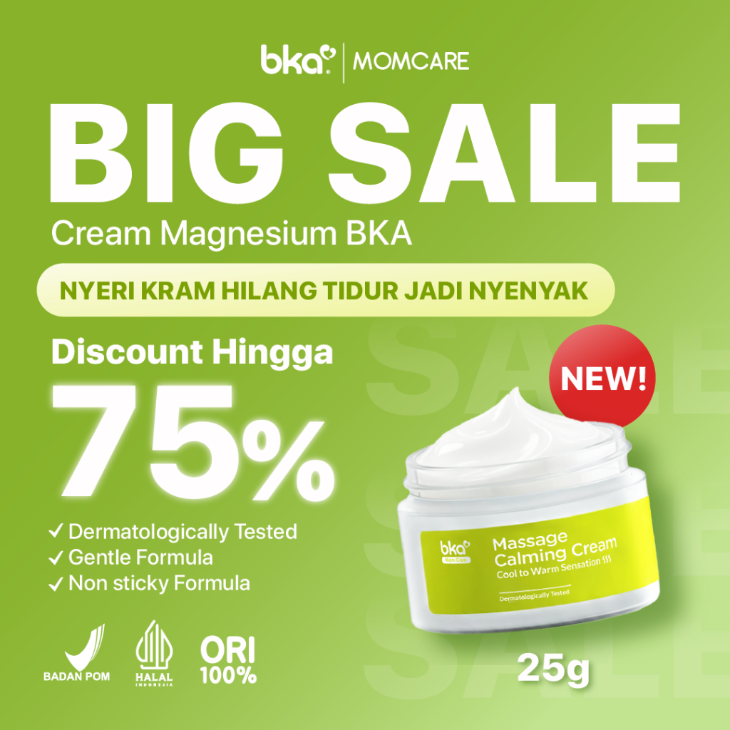 Calming Cream BKA 25gr - Magnesium Cream BKA - Pereda Nyeri Kram Bumil TM3