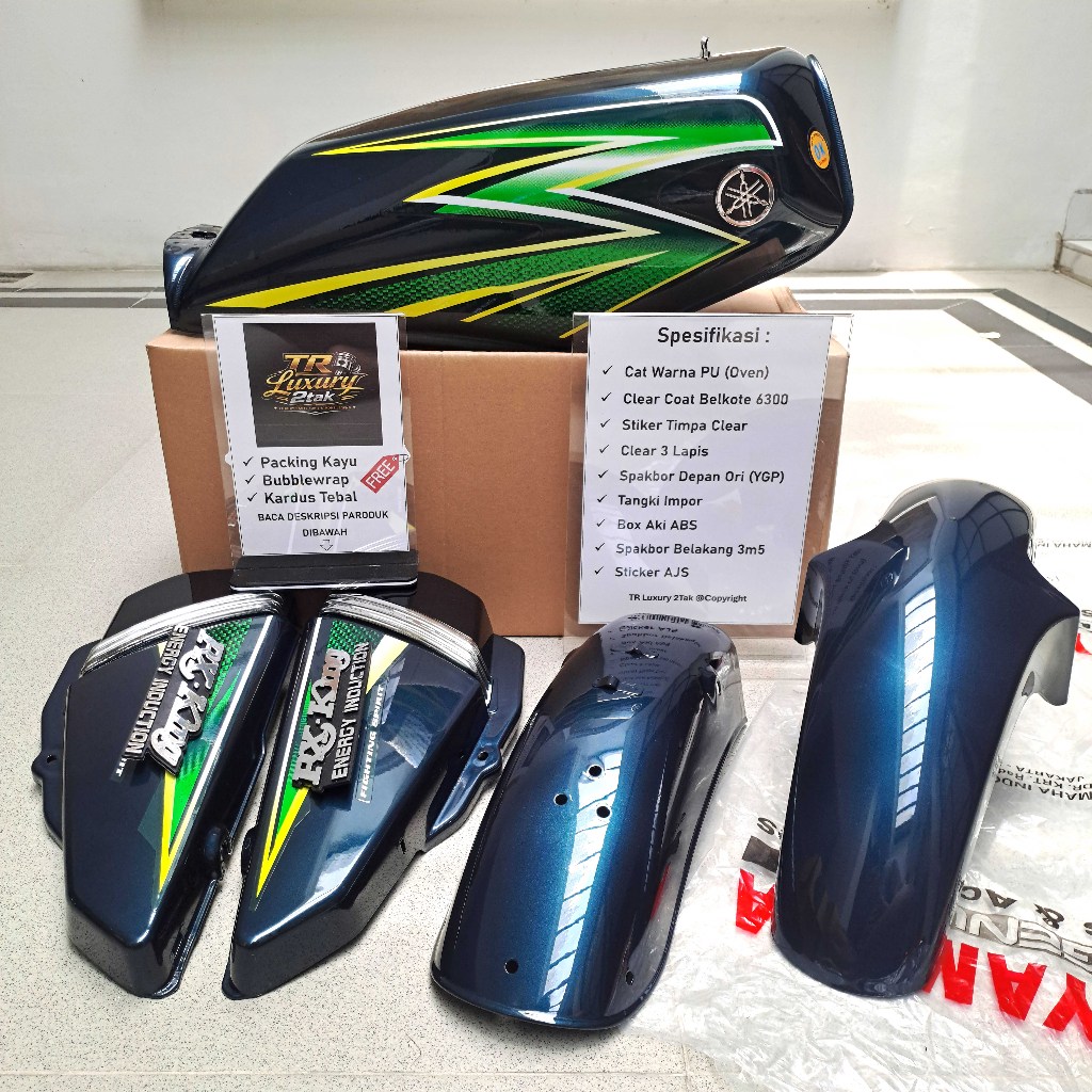 Body Bodi Set RX King 2003 Hijau Biru Hitam