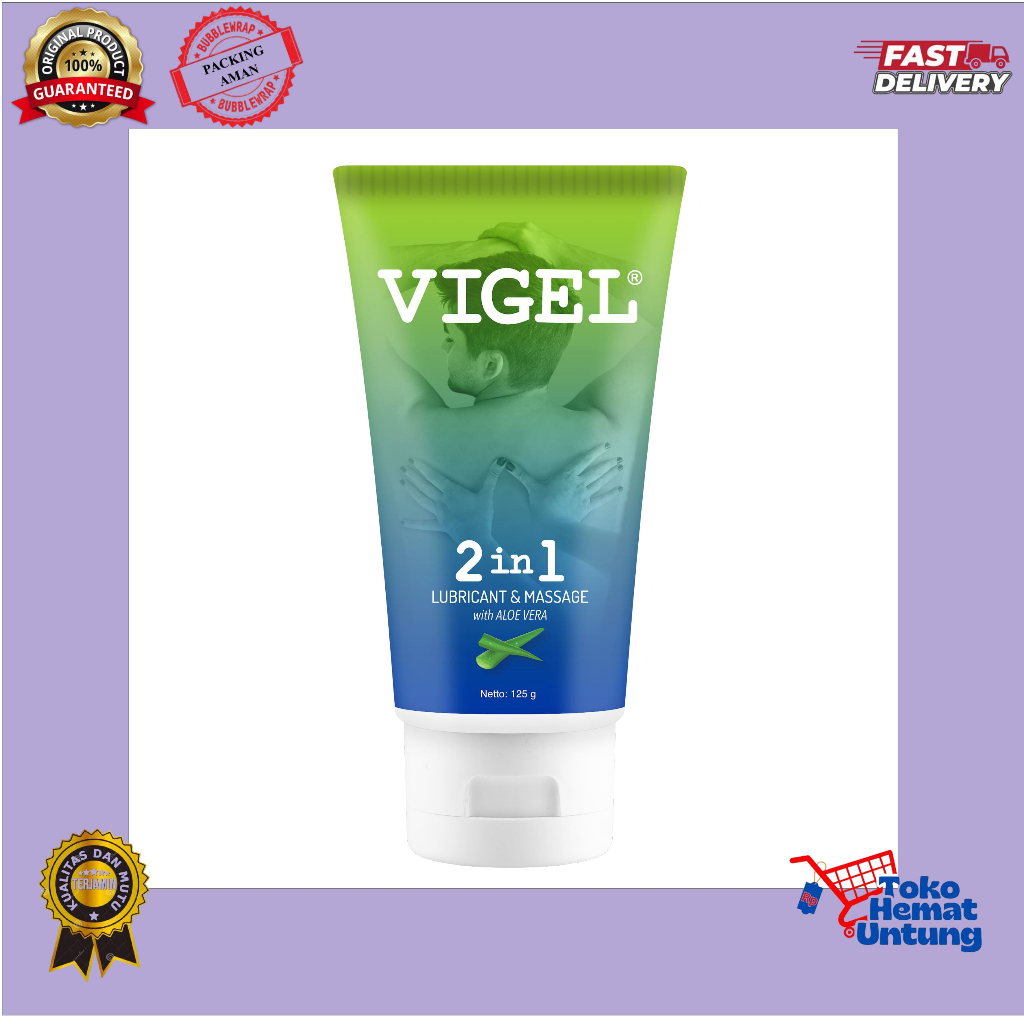 VIGEL Lubricant 2 in 1 Aloe Vera 125 gram - Pelumas Water Based Aman Untuk Kondom