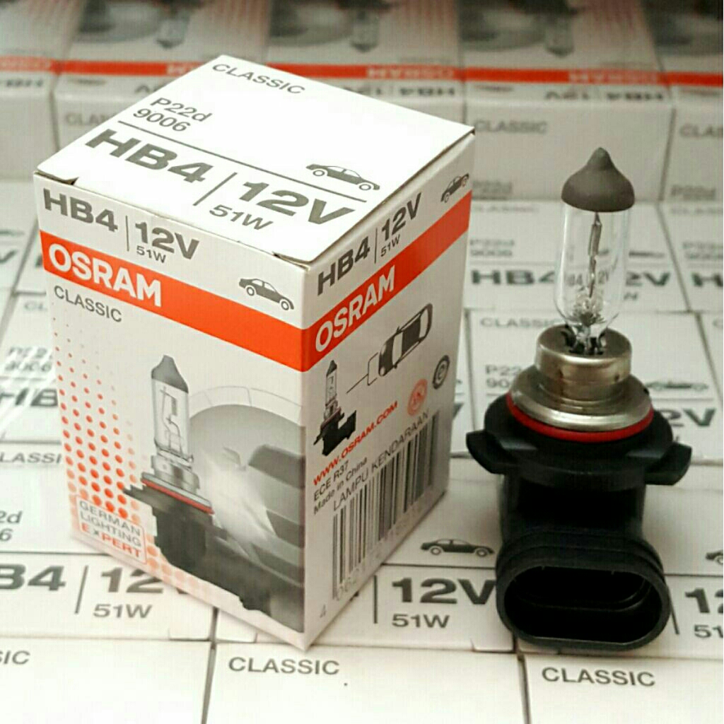 [1pcs] Bohlam OSRAM Mobil HB4 9006 12V 51W P22d Original Lampu Depan Lampu Kabut Foglamp