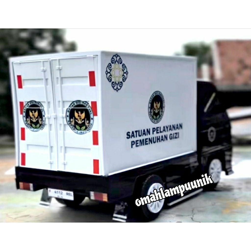 BISA COD Mainan Miniatur Mobil Box MBG Miniatur Mobil Pickup Box Truck Box MBG Mirip Asli SNI Murah