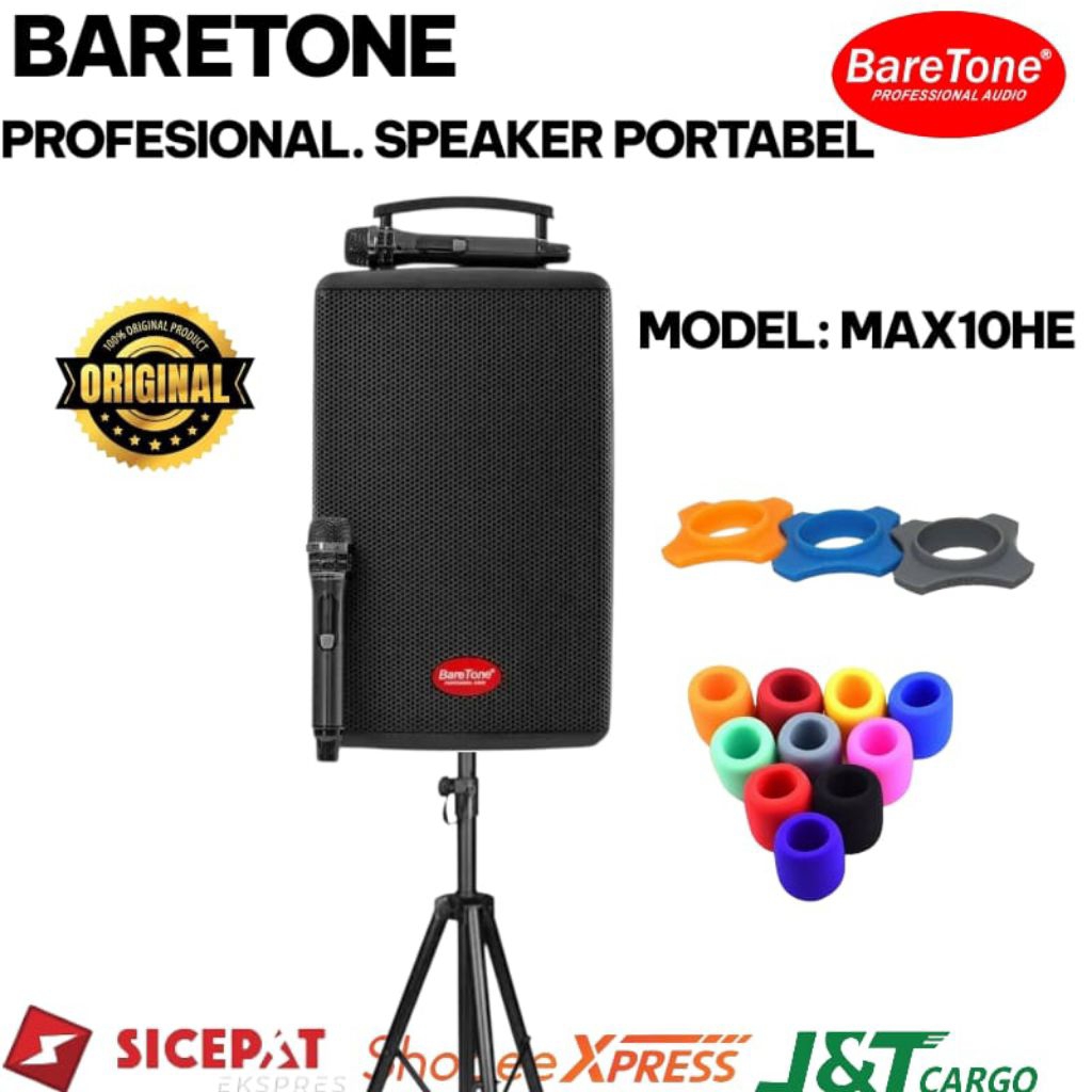 BARETONE AUDIO PORTABLE SPEAKER 10 INCH | MAX10HE