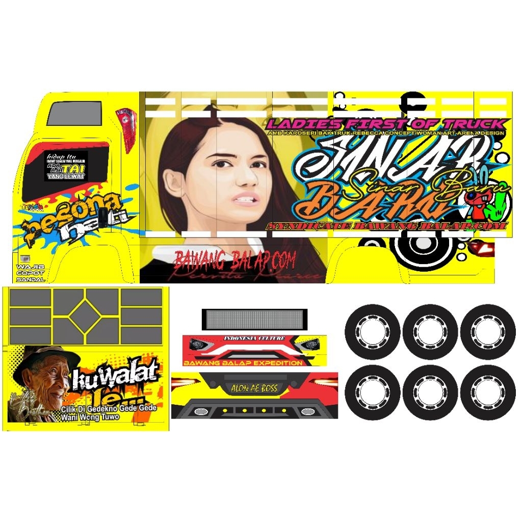 STIKER MINIATUR TRUK