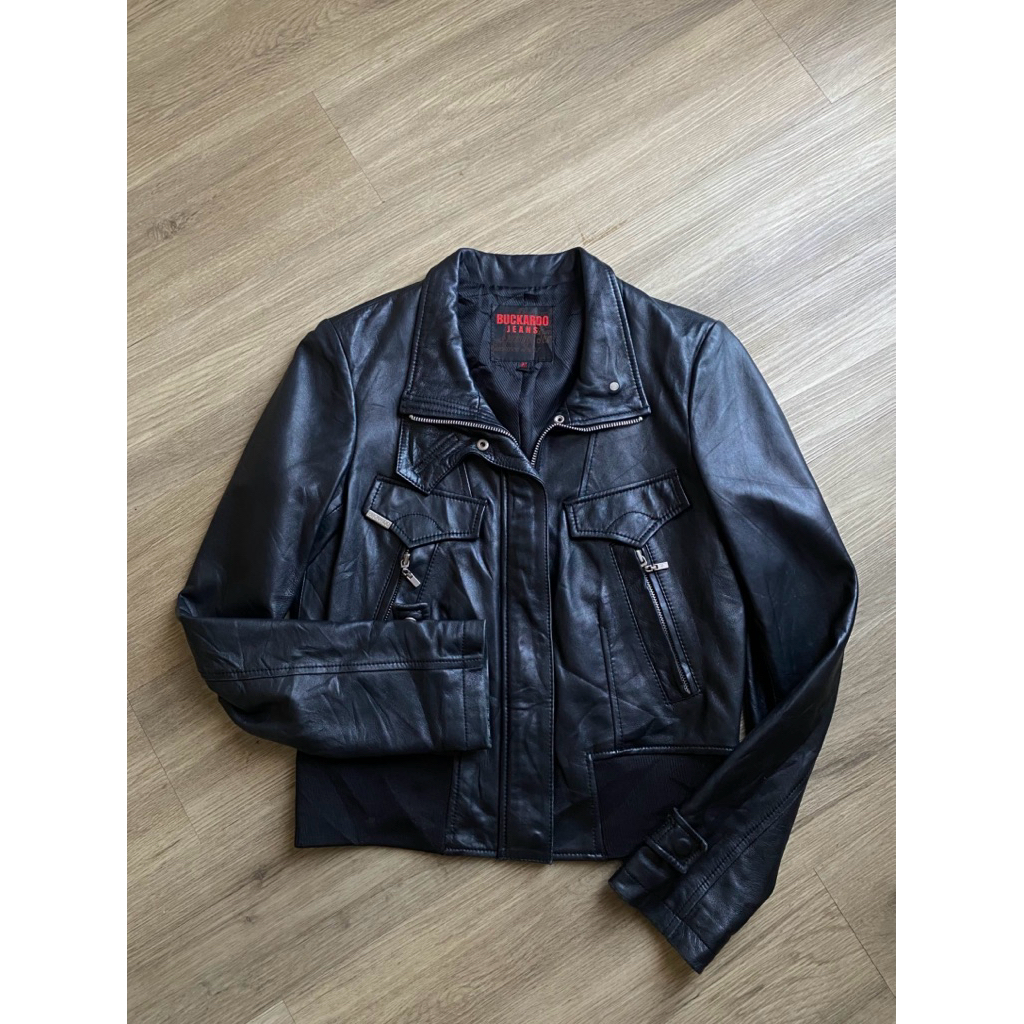 “BUCKAROO” LEATHER BOMBER JACKET