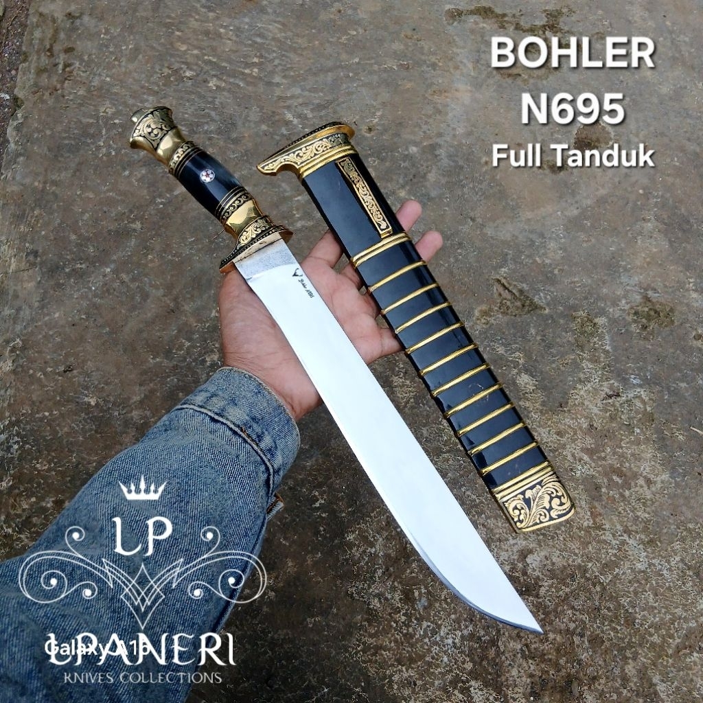 BOHLER N695 Full Tanduk Original Golok Sembelih Premium LPANERI