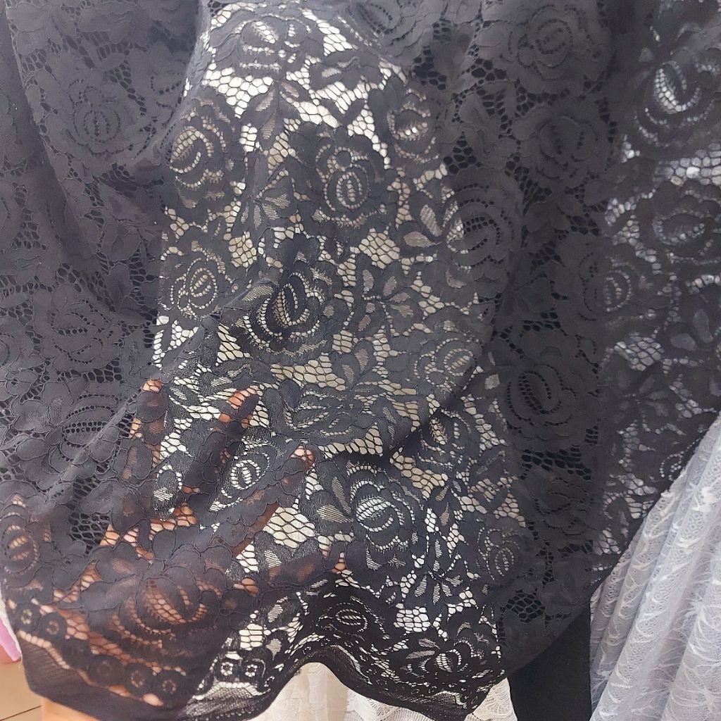 kain brokat premium  - kain brokat katun  - kain brokat luxury  - kain brokat mewah ( hitam) G