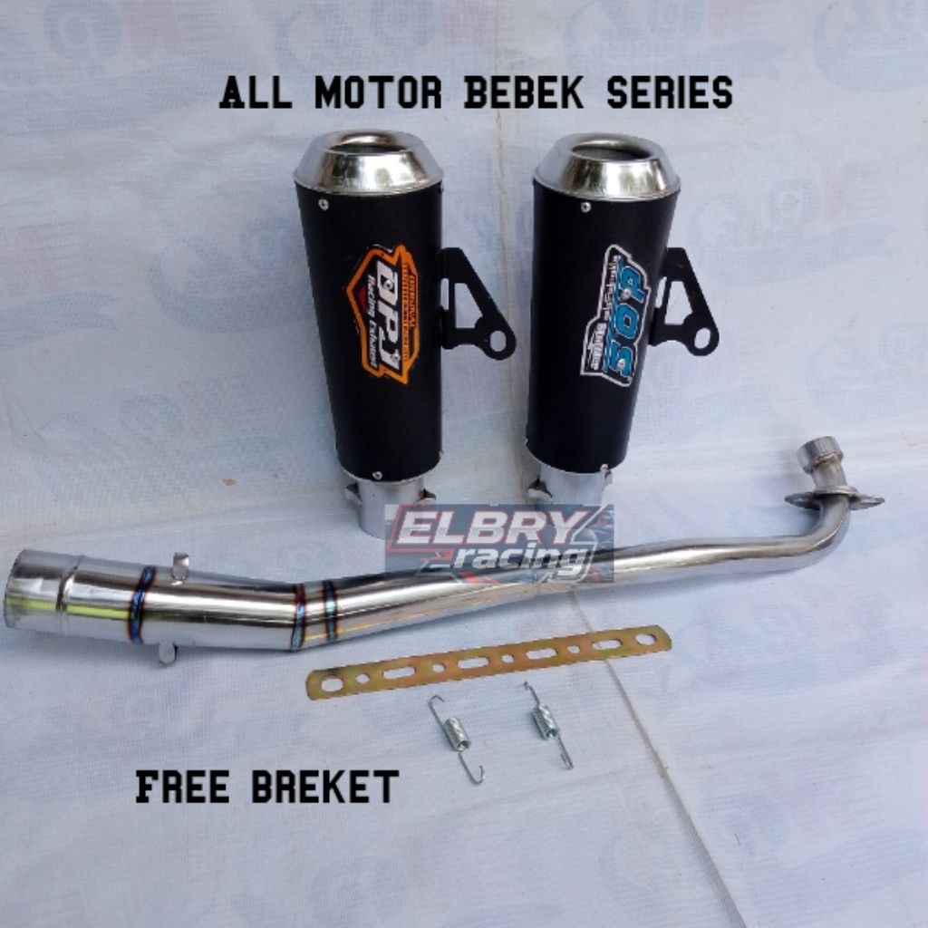 Knalpot racing Dpj GP 1 Supra x 125 Revo fit Jupiter z shogun smas revo lama vega r