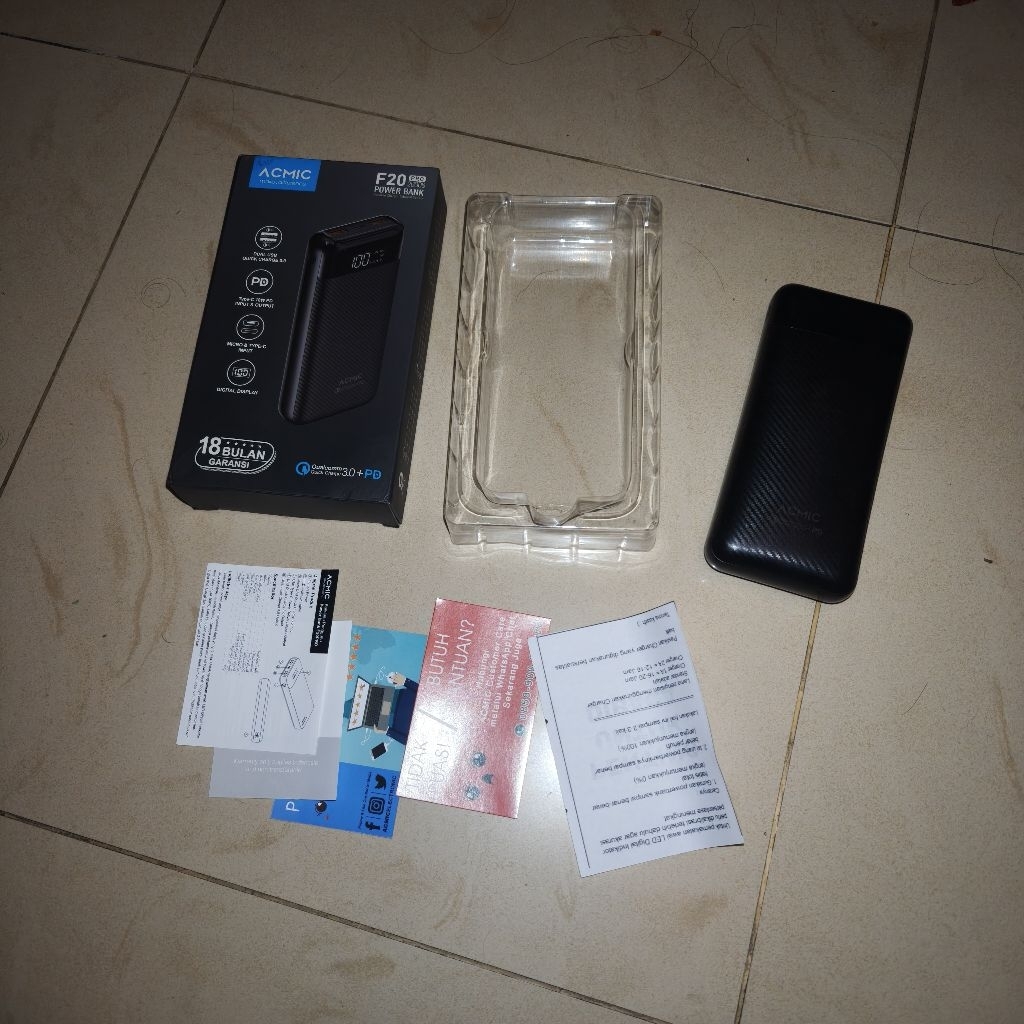 ACMIC F20 Pro 20000 MAH PowerBank PB 20000MAH Second Bekas Minus