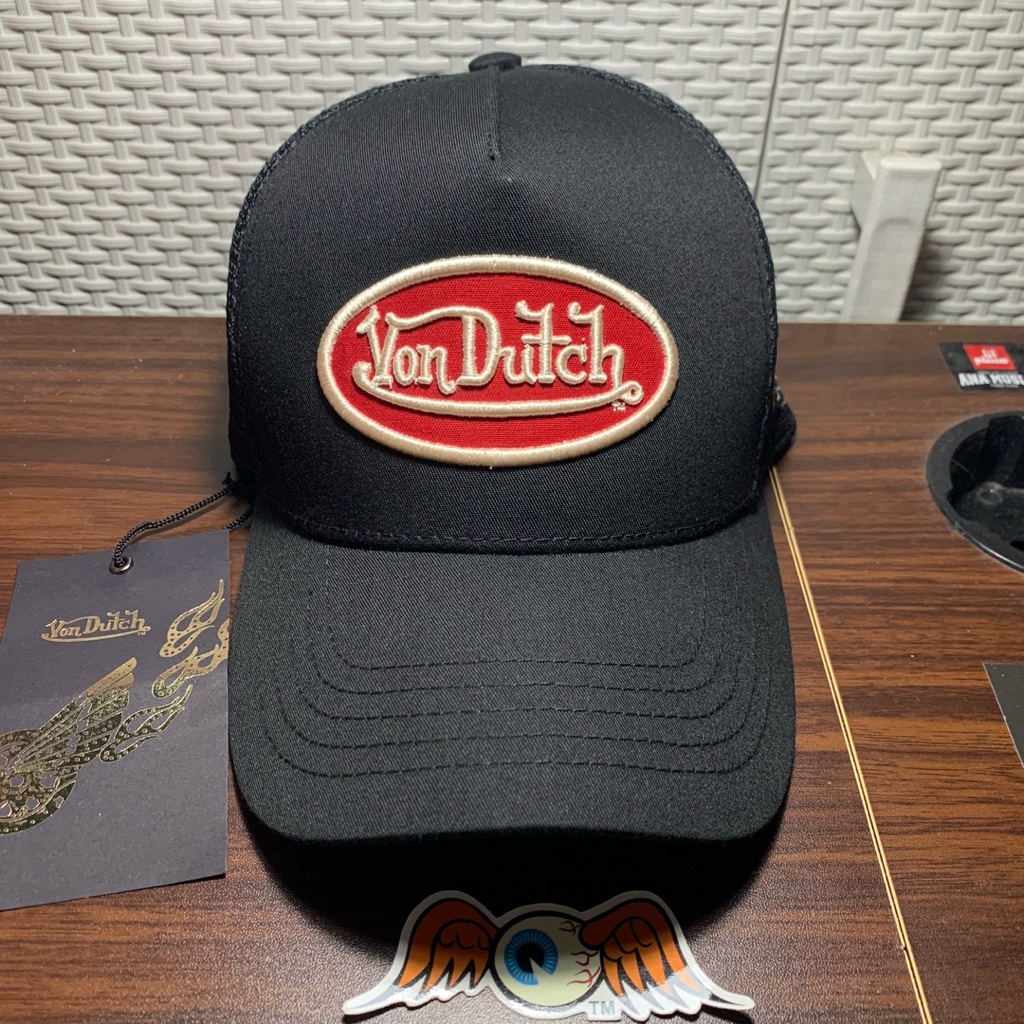 Topi cap Vondutch black logo red BNWT original