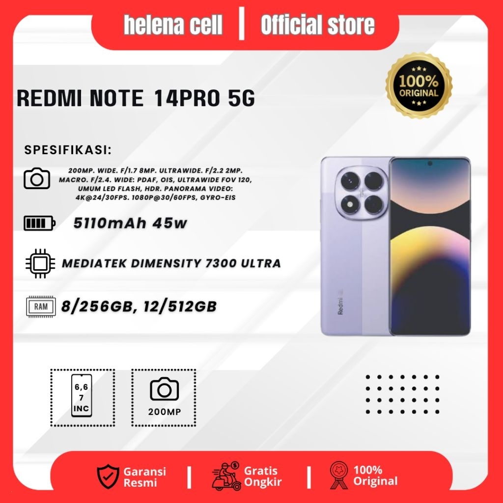 Xiaomi REDMI NOTE 14 PRO 5G Ram 8/256GB