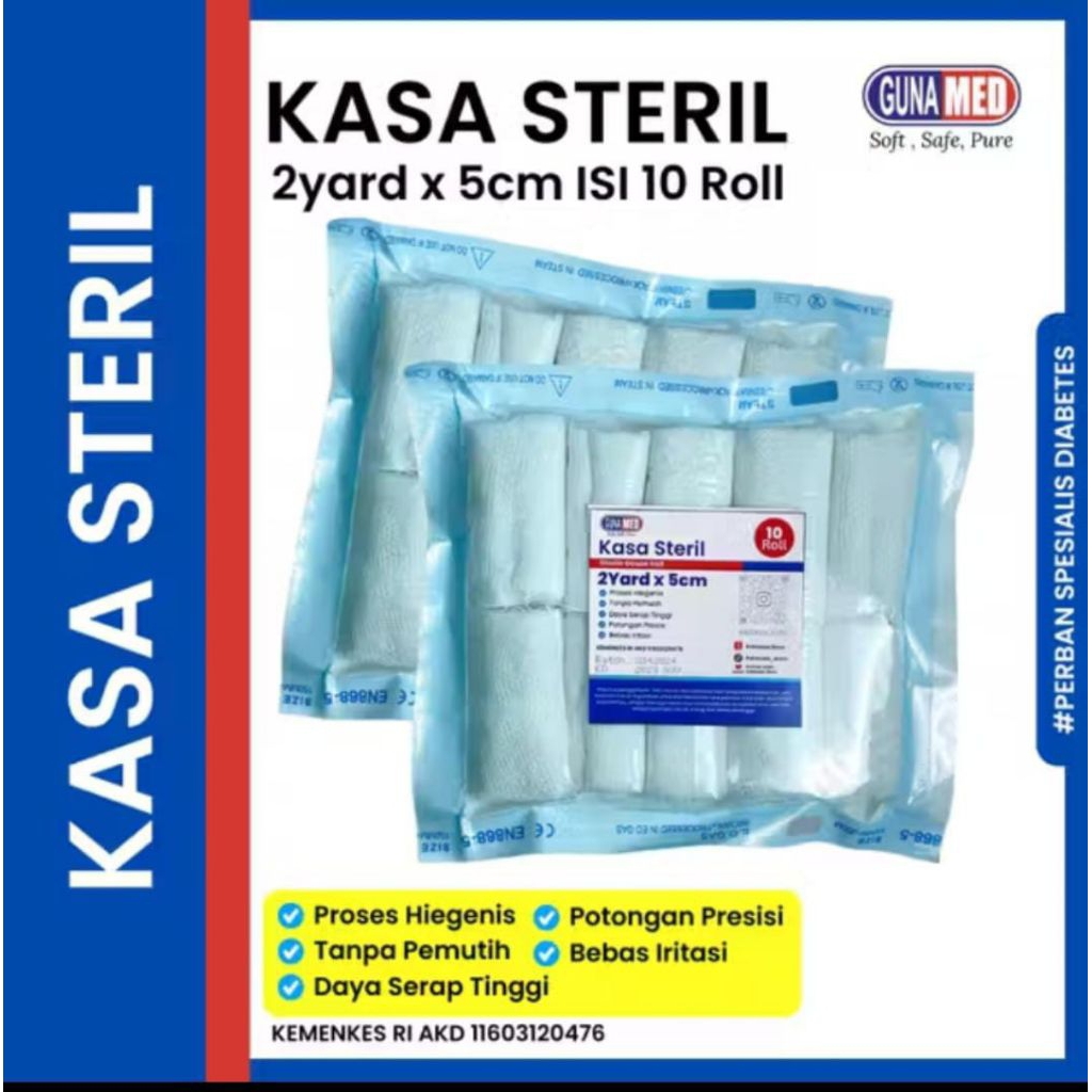 Kasa Gulung Kecil Perban Roll 5cm GUNAMED/PERBAN GULUNG KECIL/PERBAN 5CM