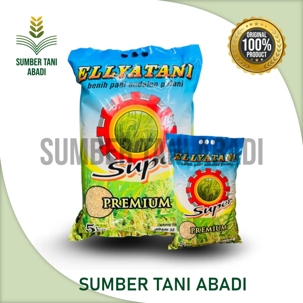 BENIH PADI ELLYATANI SUPER PREMIUM - VARIETAS INPARI 32 HDB - ISI 5KG - ELLYATANI