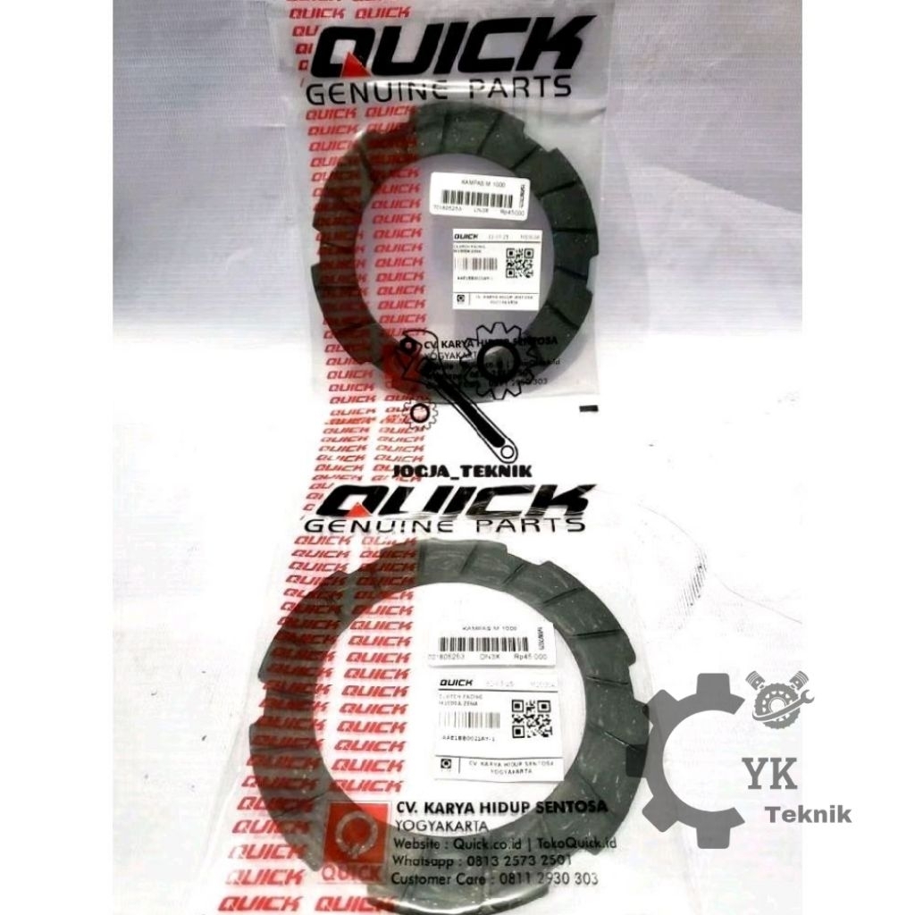 Kampas Kopling Traktor Quick M1000A / Zena Original - Clutch Facing Kampas Kopling Traktor M1000A / 