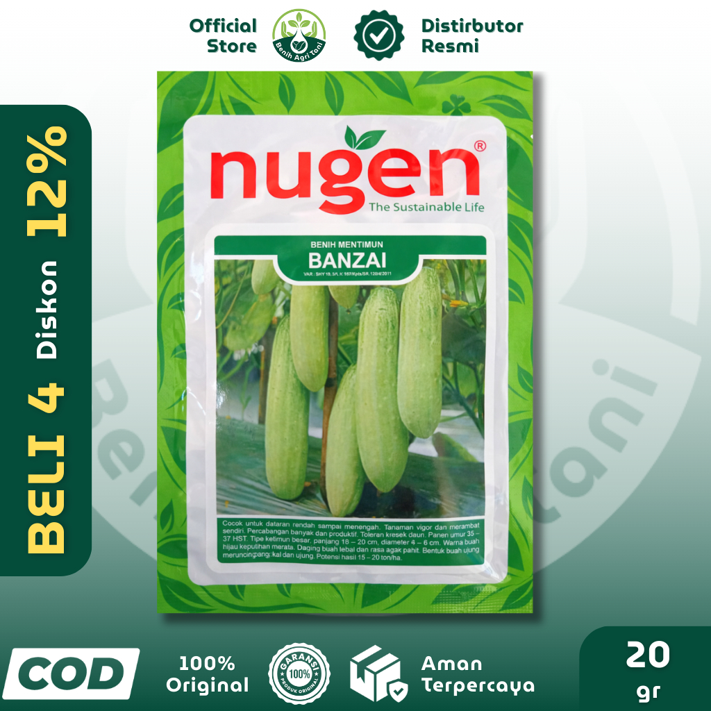 BANZAI 20 gr  Benih Timun F1 Nugen
