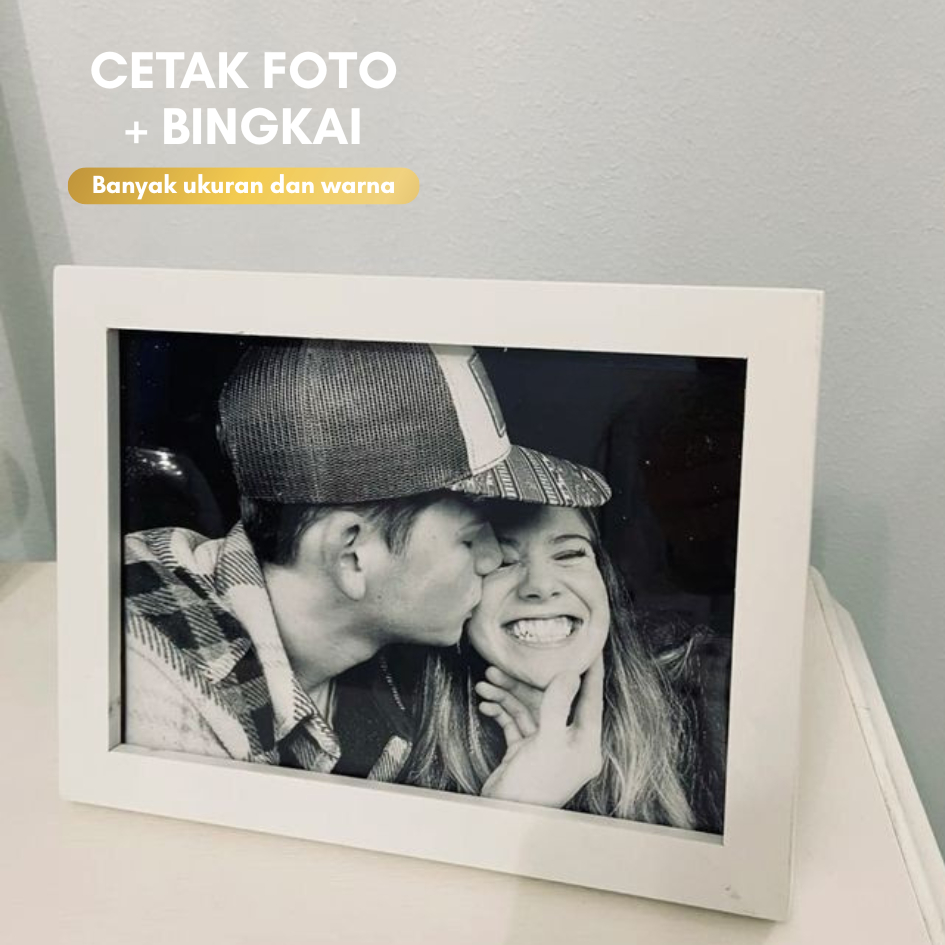 Cetak 1 Foto Bebas - Bingkai Kado Ulang Tahun Cewek Bingkai Kayu Minimalis Kado Pacar Gift Wisuda Gr