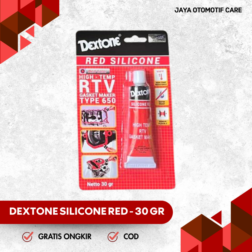 DEXTONE LEM SILIKON MERAH 30GR