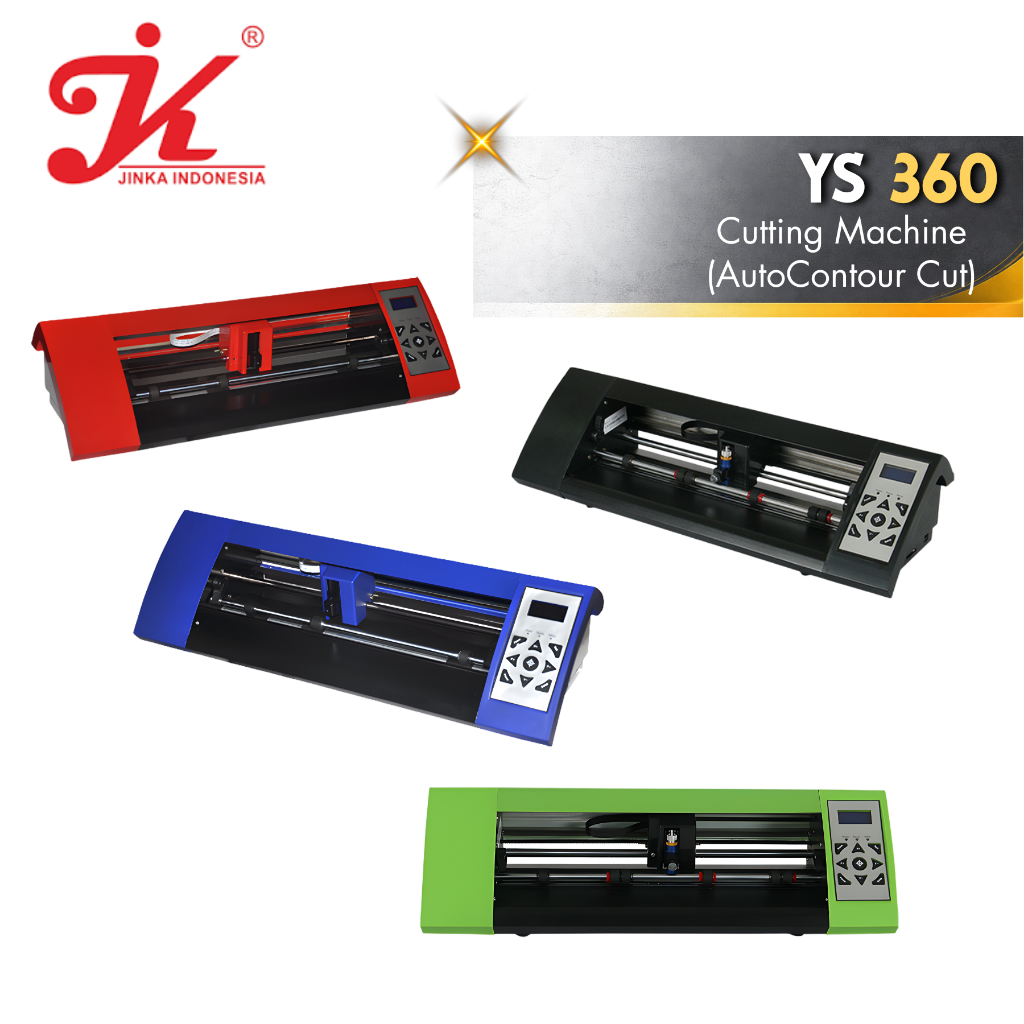 Mesin Cutting Sticker Jinka YS 360 A3+ Support Cutting CorelDraw Auto Contour Cut + Peti Kayu (Stick