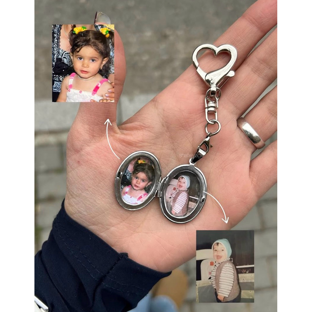 Memory Locket | keychain locket custom foto | gantungan custom locket
