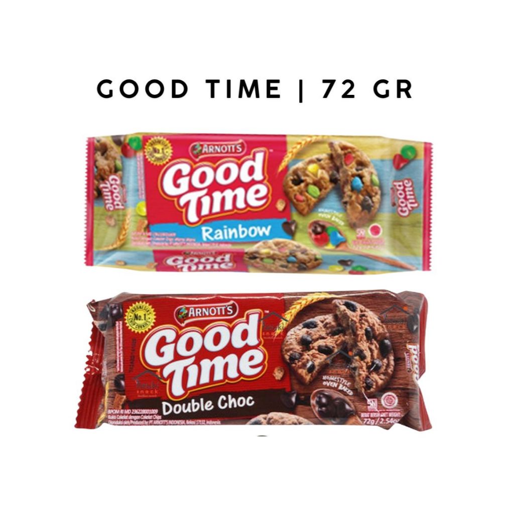 BERANDANADI - ARNOTT GOOD TIME DOUBLE CHOCOLATE COOKIES 72 GRAM | GOOD TIME RAINBOW | KUKIS GOOD TIM