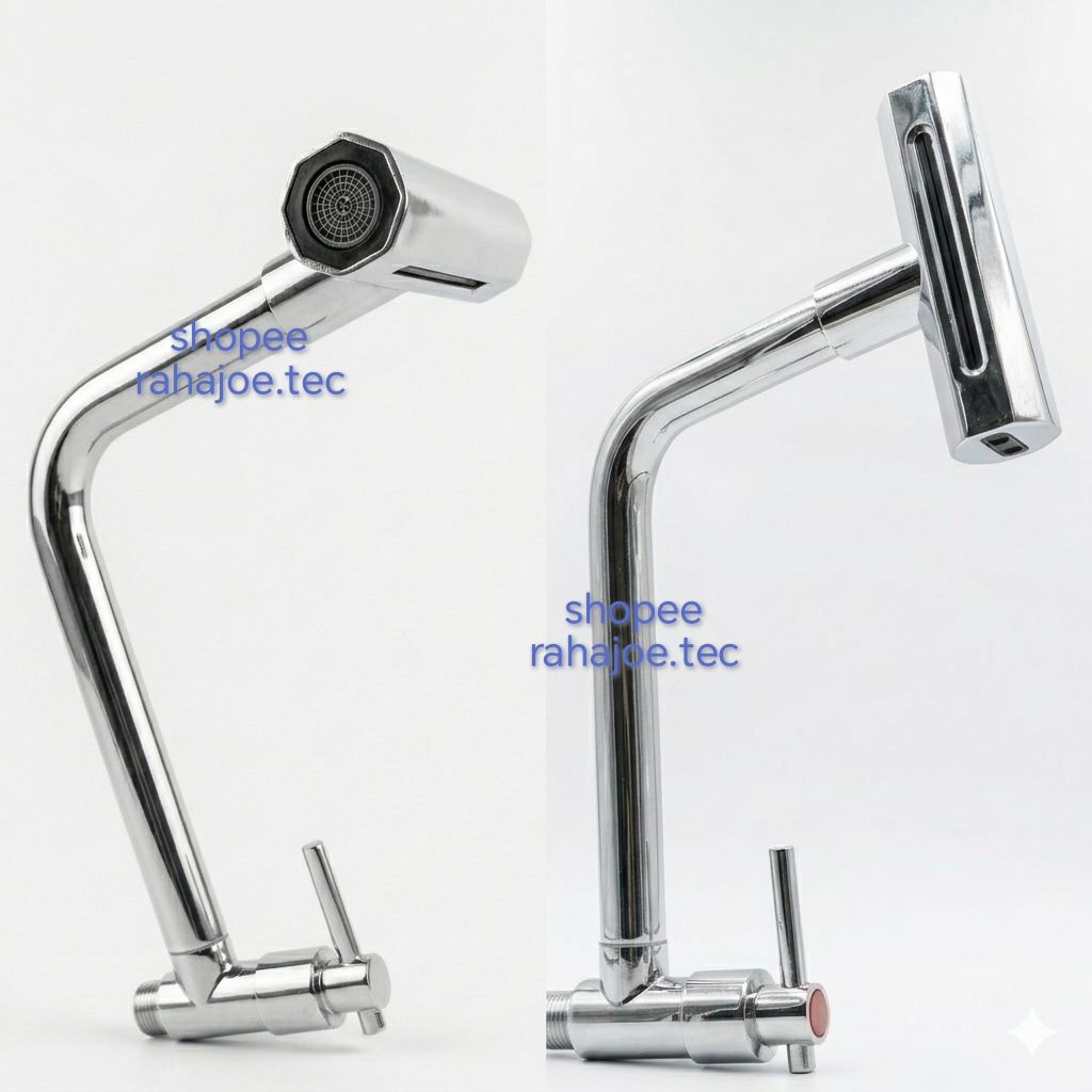 Kran Angsa Chrome 4 Speed Savic  Keran Air Kitchen Sink Bak Cuci Piring Wastafel Krom