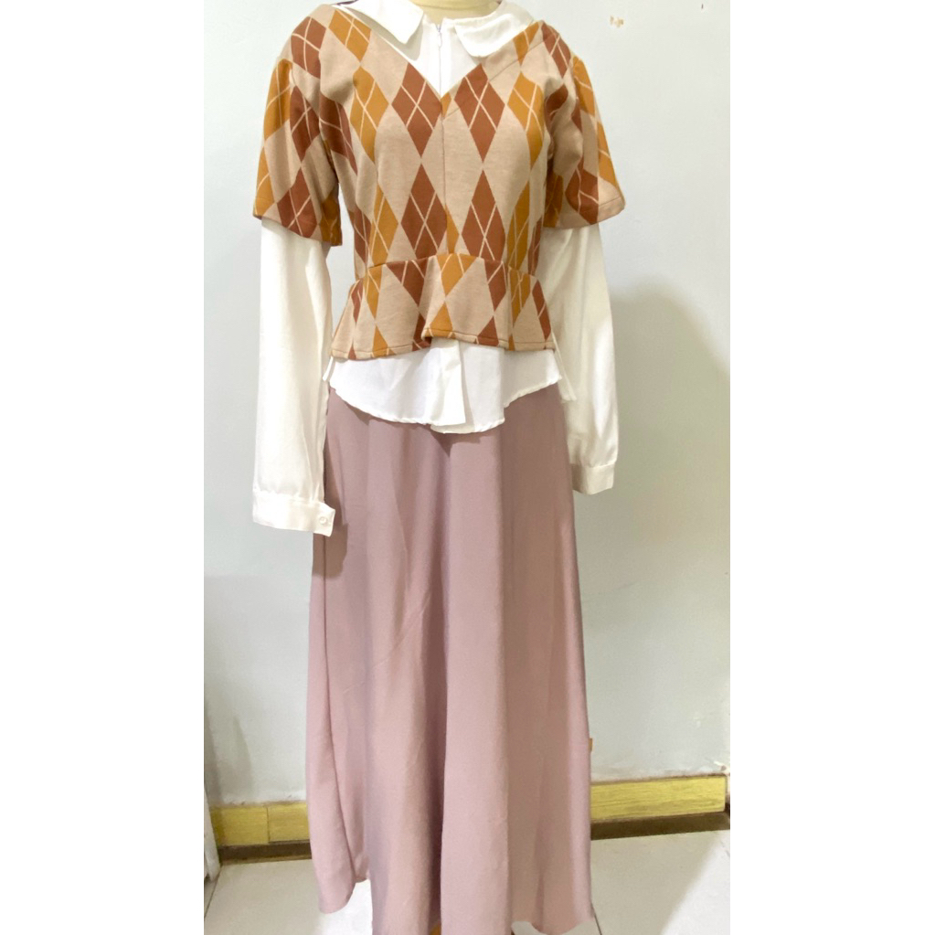 Jazlyn Dressa warna Caramel - merek Jilbrave