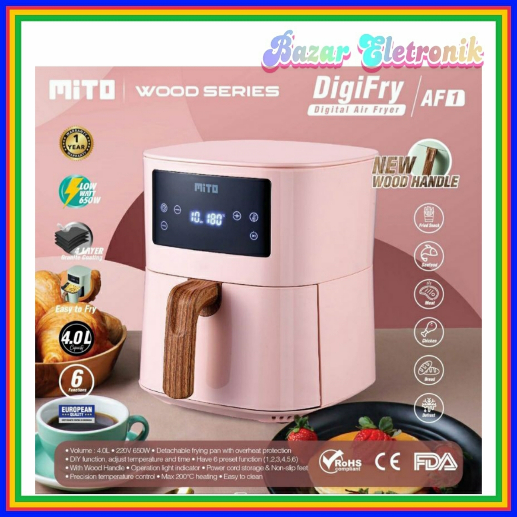 AIR FRYER MITO AF1 V2 / MITO MESIN PENGORENGAN TANPA MINYAK / AIR FRY MITO AF1 / AIR FRYER MITO