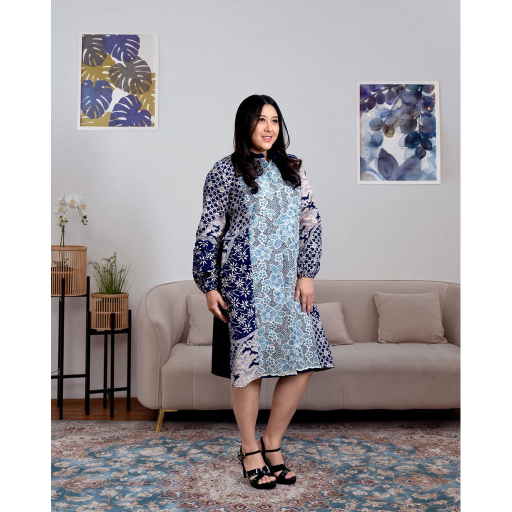 Tunik Wanita Batik Widuri Navy