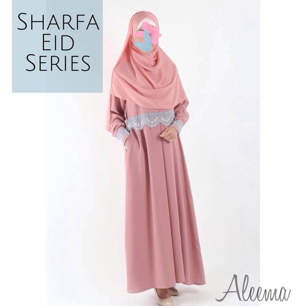Shafa Eid Series (gamis cantik lebaran) aksen lace