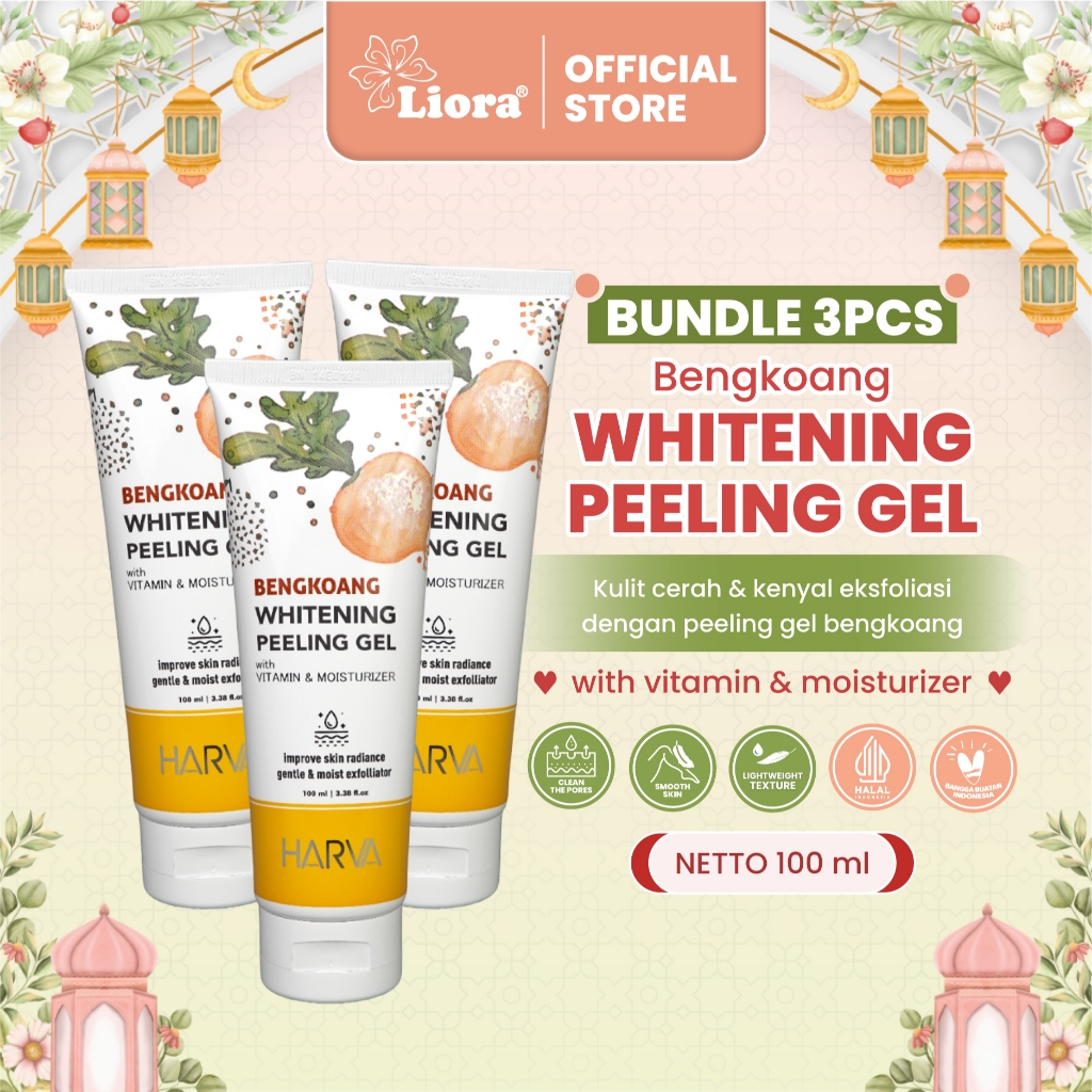 [Bundle Hemat 3pcs] HARVA Peeling Gel Bengkoang - 100 ML | Exfoliating Gel Perontok Kotoran & Daki