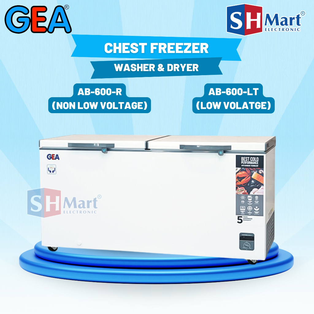 CHEST FREEZER GEA 2 PINTU KAPASITAS 500 LITER AB-600R / AB-600LT GARANSI RESMI