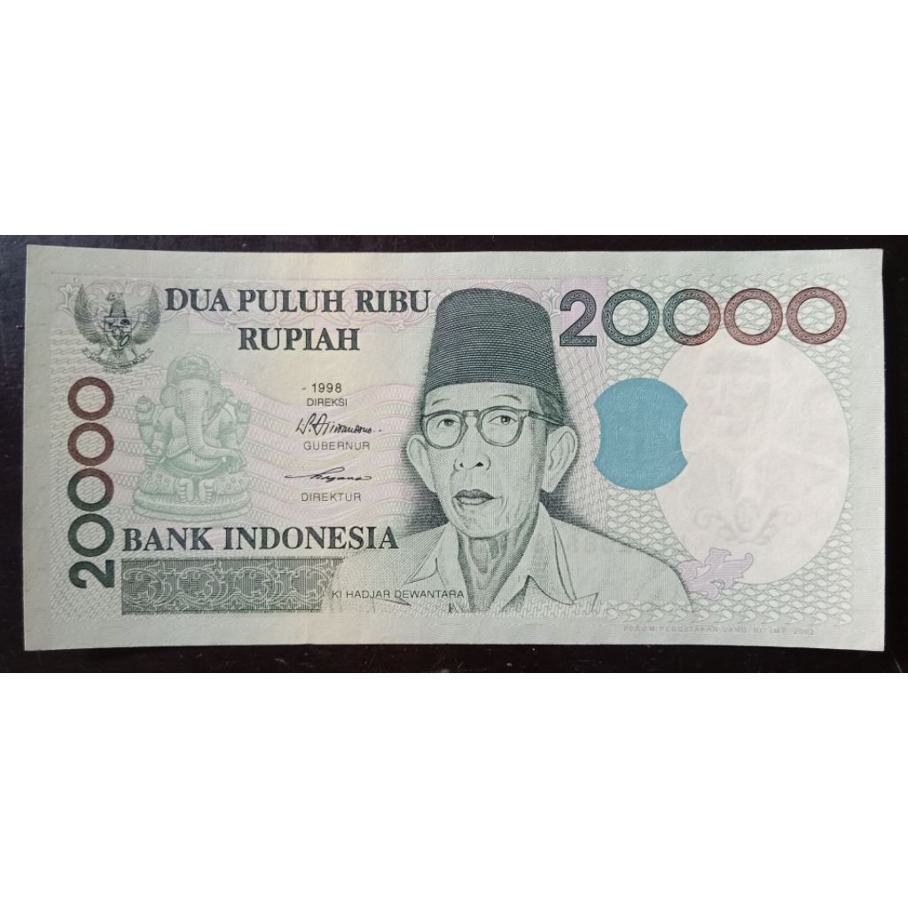 UANGKUNO 20.000 RUPIAH KI HAJAR DEWANTARA THN 1998