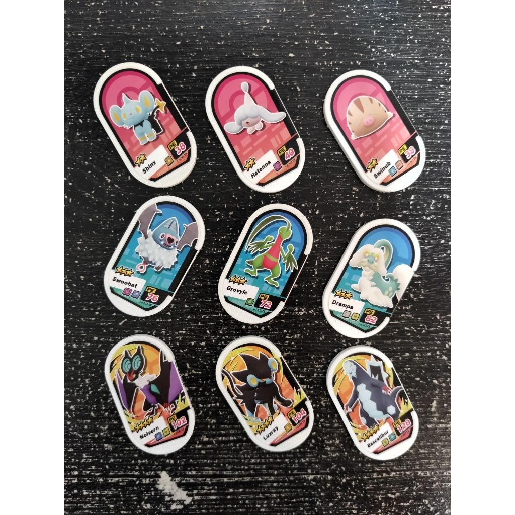 TAG/CHIP POKEMON MEZASTAR B2 B3 B4 STARDUST 3 & 4 RANDOM