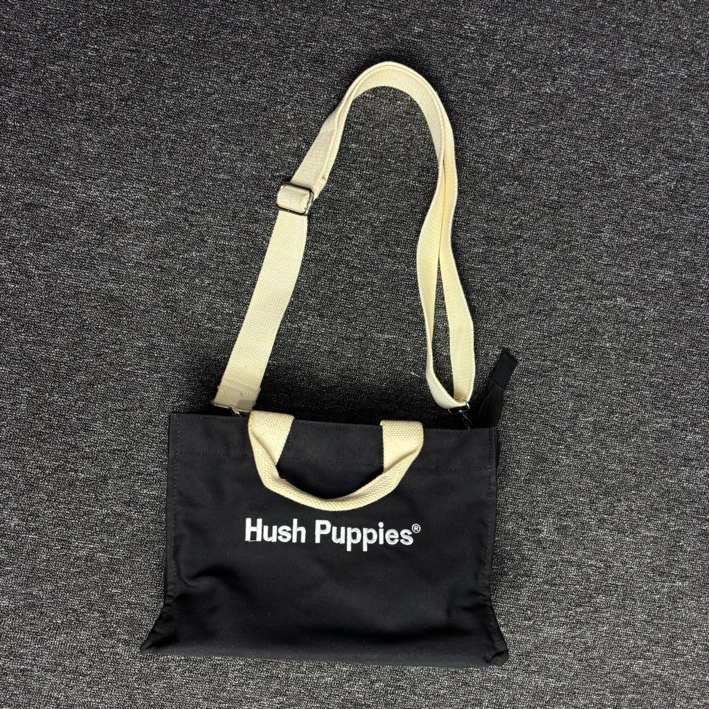 Tote Bag Kanvas Hush Puppies Black Preloved