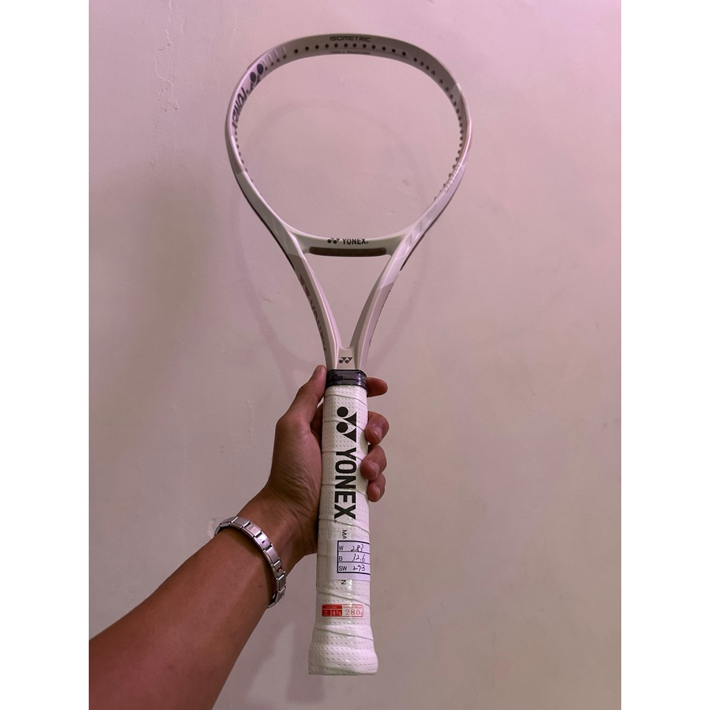 Ready Stock New Yonex VCORE 100L 280g Sand Beige Tennis Racket Raket Tenis Yonex Vcore 100L Grip 2 I